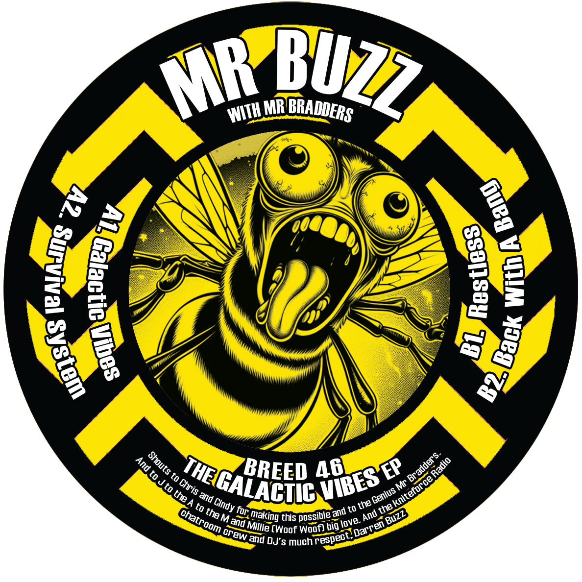 Mr Buzz With Mr Bradders - The Galactic Vibes EP (Yellow Vinyl Version)