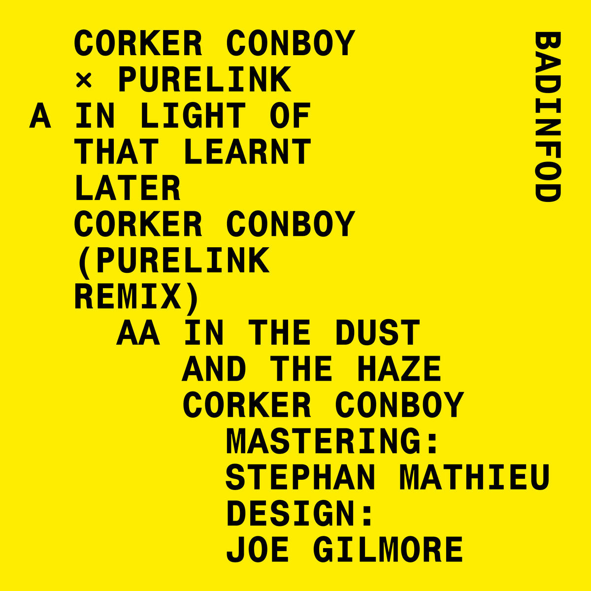 Corker Conboy - Corker Conboy x Purelink [Black vinyl]