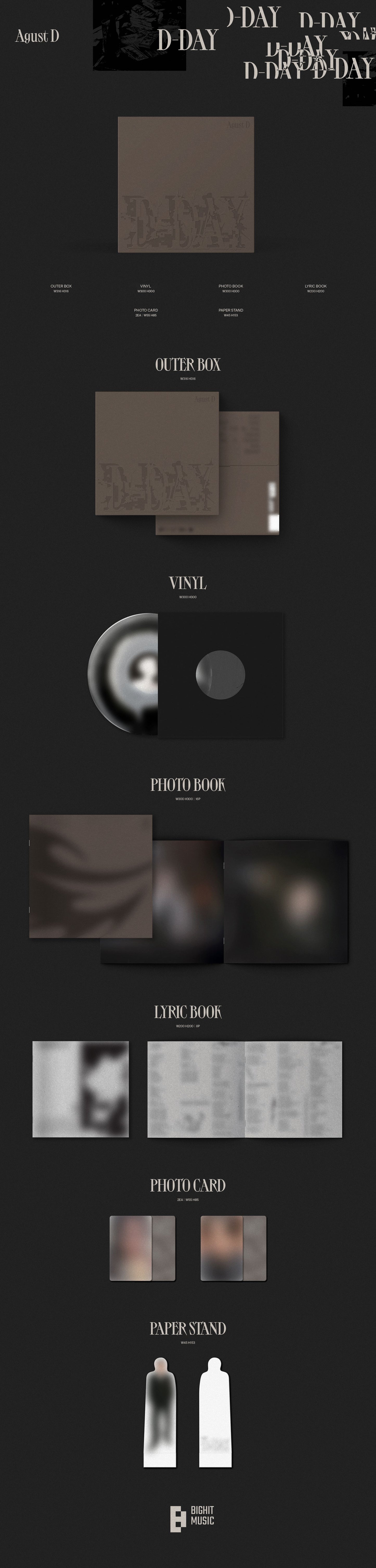 Agust D (Suga Of BTS) - D-Day (Version A) [LP (With Outer Box + Photo + Lyric Book)]