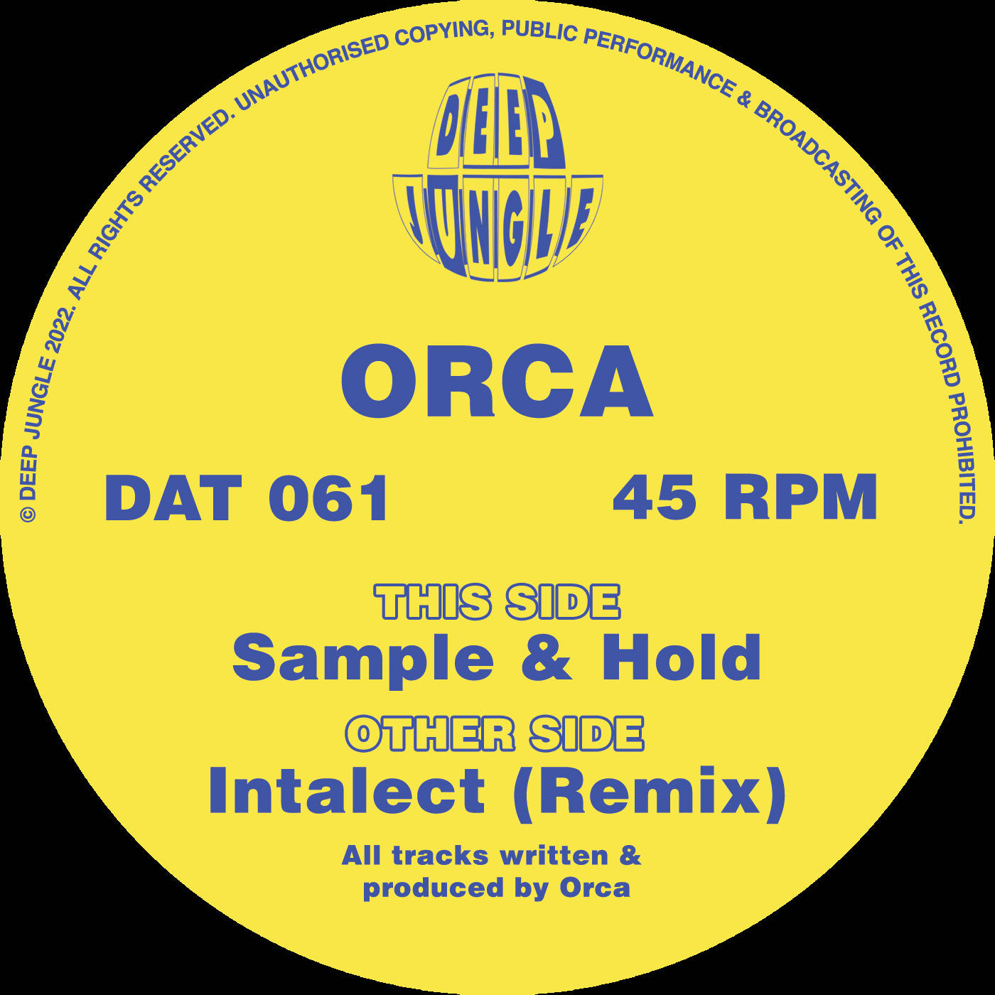 Orca - Intellect (Remix)/Sample & Hold EP