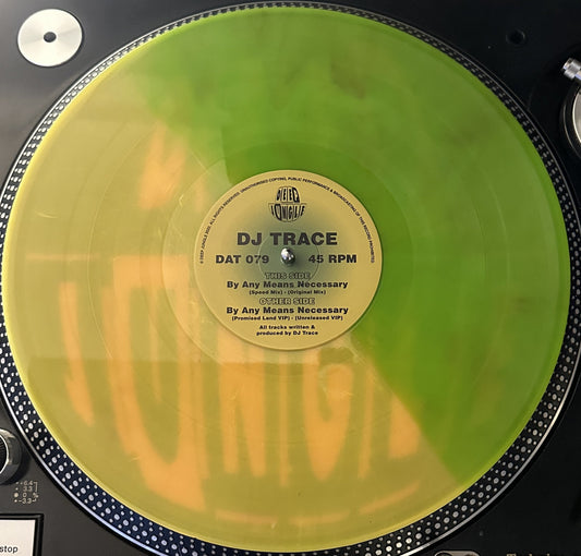 DJ Trace - By Any Means Necessary EP (Green & Yellow Half & Half Special Vinyl)