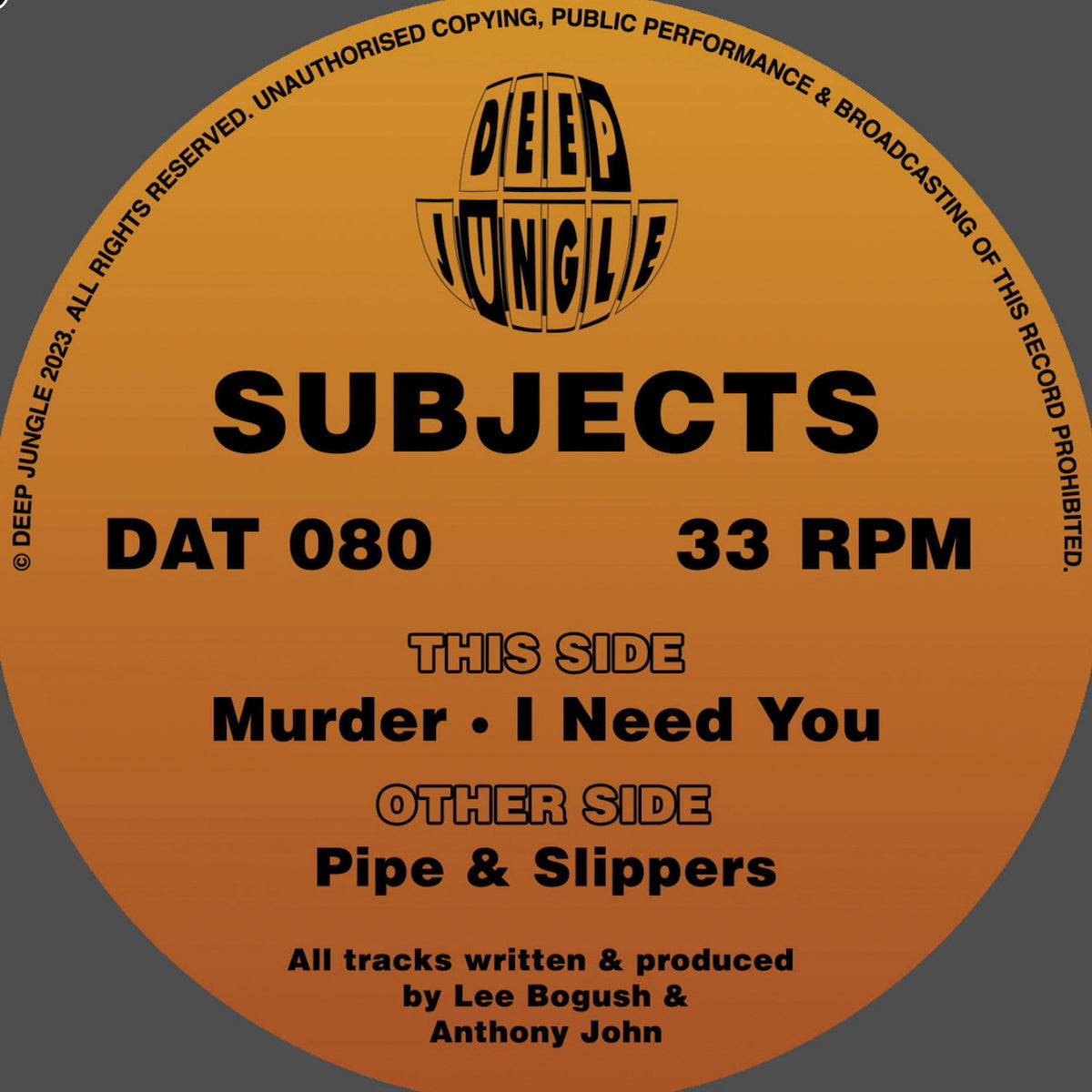 Subjects - Pipe & Slippers EP
