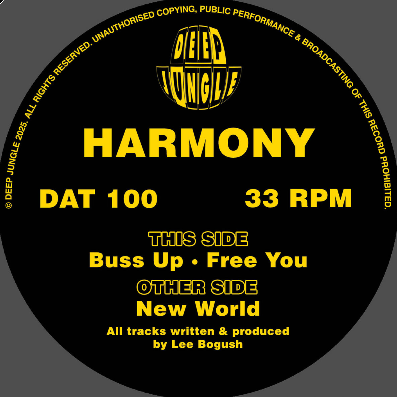 Harmony - New World (Black & Yellow Splatter Special Vinyl)