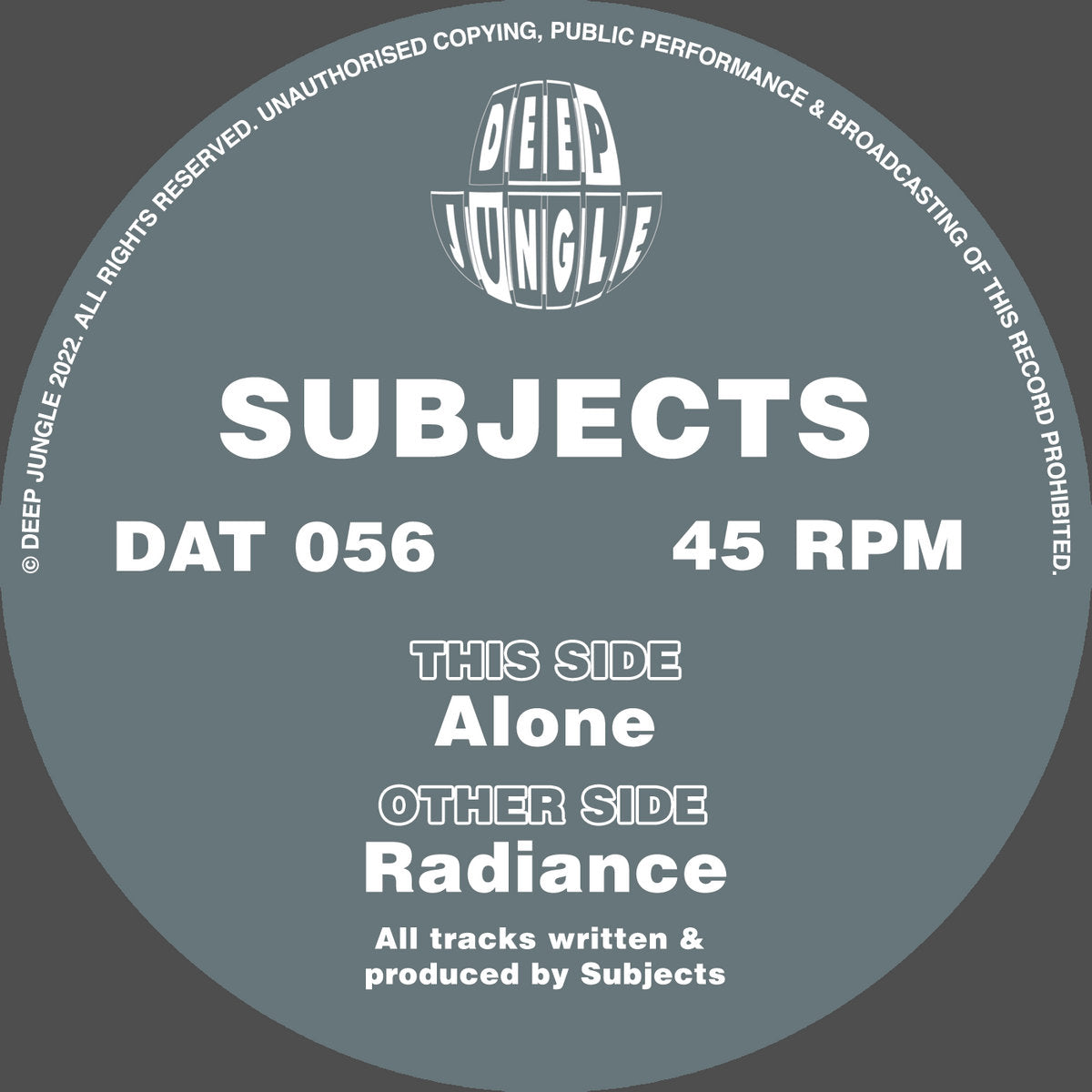 Subjects - Radiance / Alone (Grey Marble Special Vinyl)