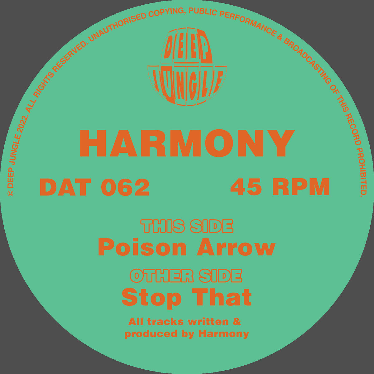 Harmony - Stop That/Poison Arrow (Green And Brown Special Vinyl)