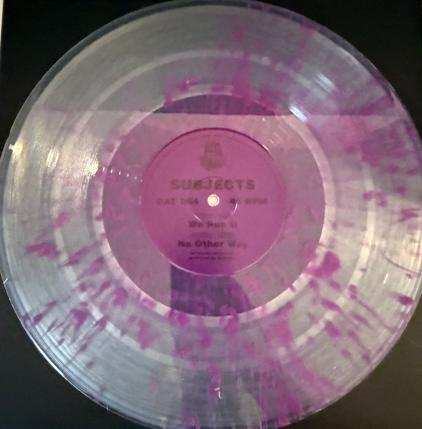 Subjects - We Run It /No Other Way (Clear And Purple Special Vinyl)