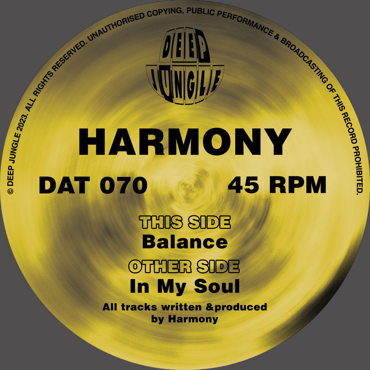 Harmony - In My Soul /Balance (Yellow And Grey Mixed Special Vinyl)