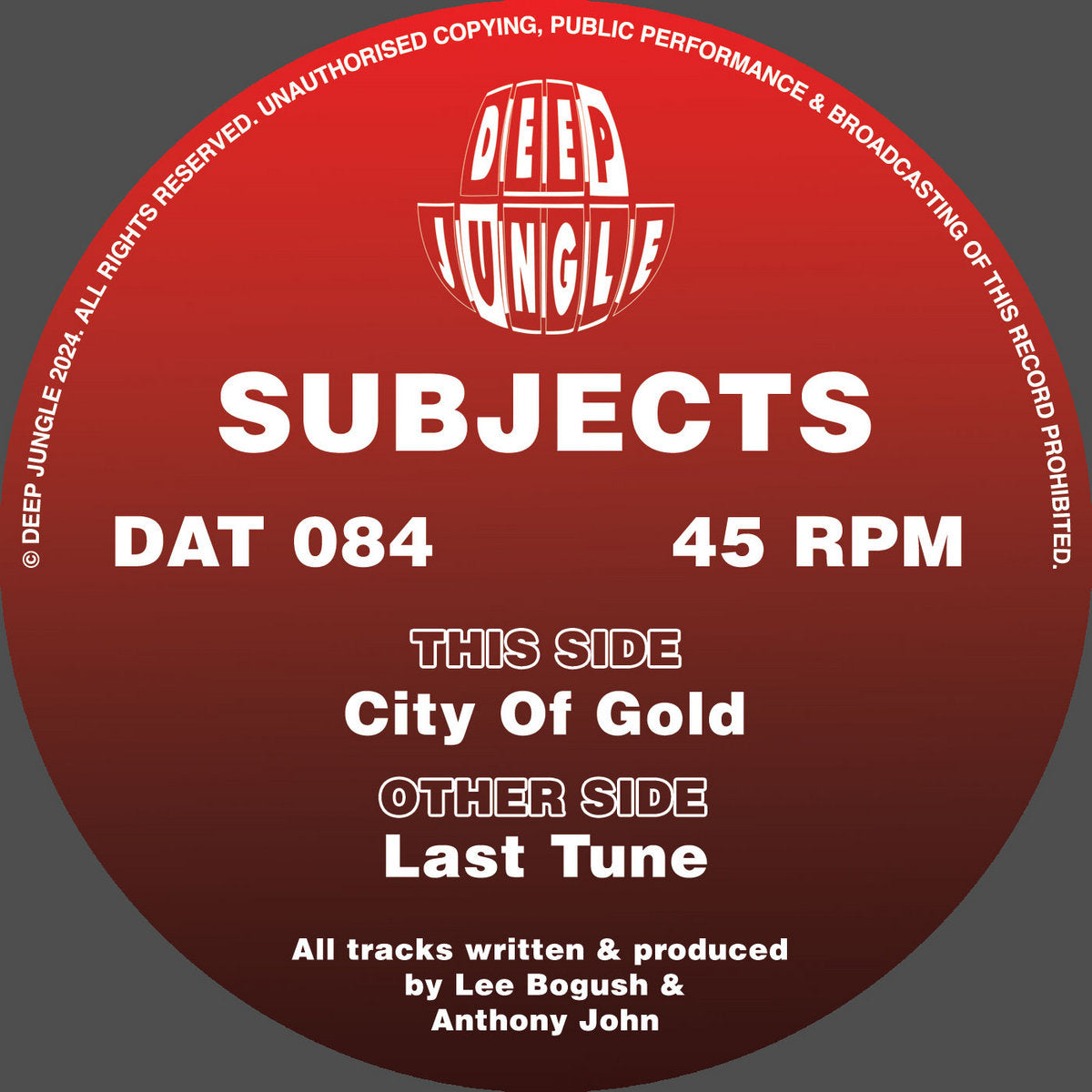 Subjects - Last Tune / City Of Gold (Brown And White Half And Half Special Vinyl)