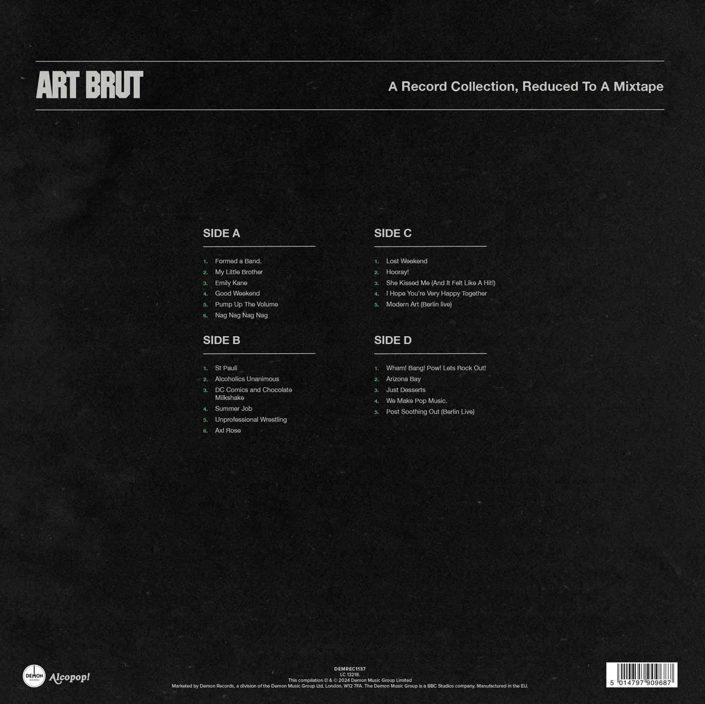 Art Brut - A Record Collection, Reduced To A Mixtape [Signed Edition Indies Exclusive 2LP Green Vinyl]