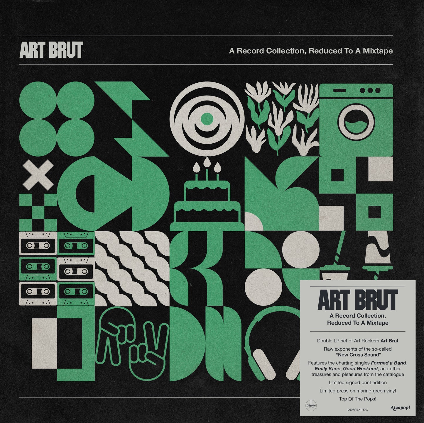 Art Brut - A Record Collection, Reduced To A Mixtape [Signed Edition Indies Exclusive 2LP Green Vinyl]