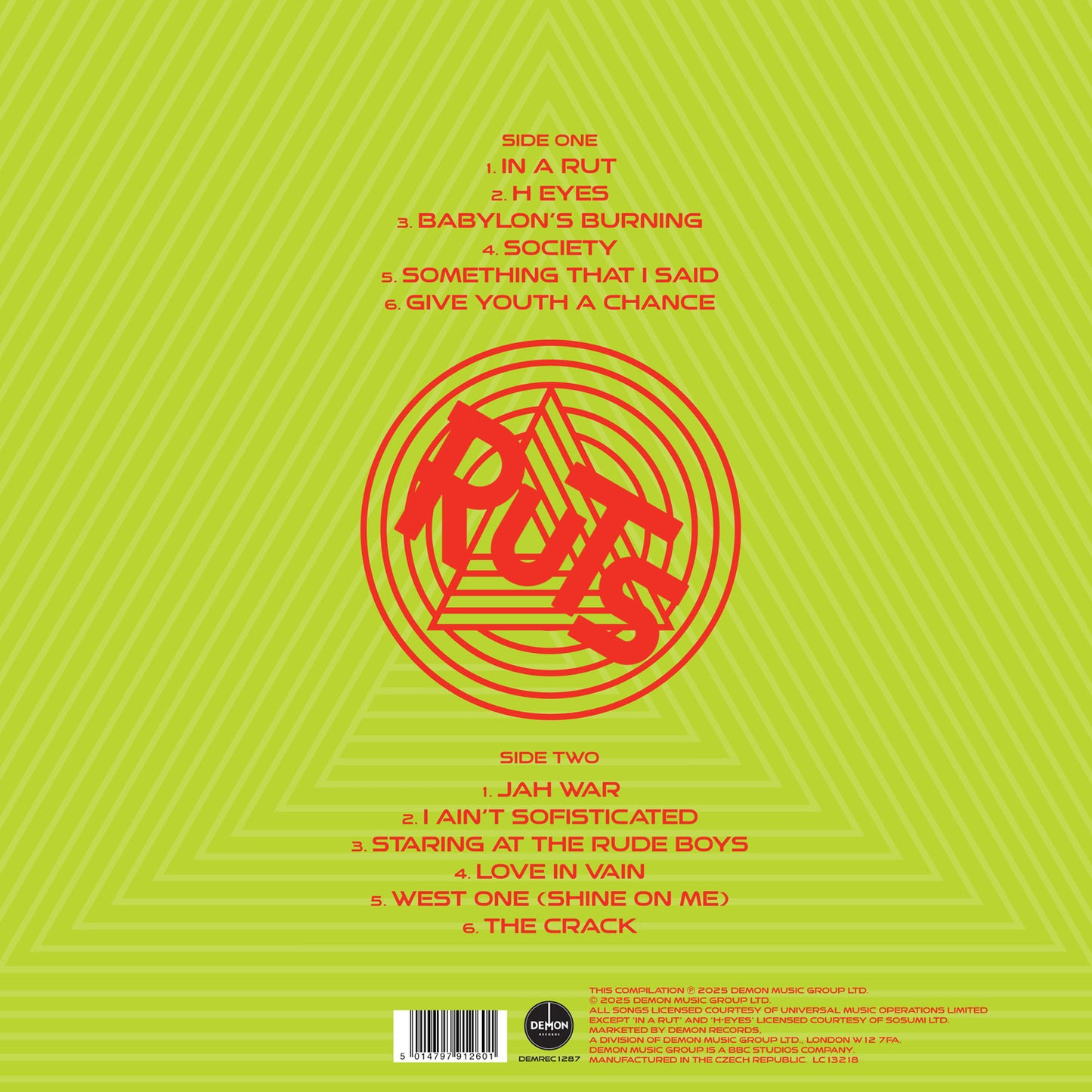 THE RUTS - Shine On Me: The Singles Collection 1979/1980 [Emergency Red Vinyl]