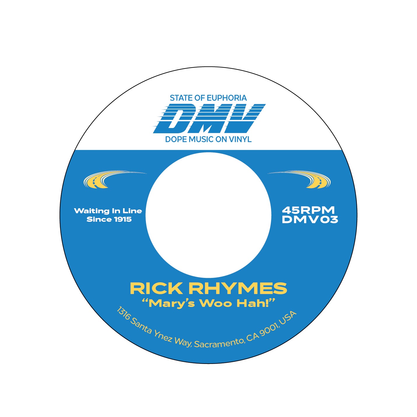 Rick Rhymes/Red Hot Hancock - Mary’s Woo Hah!/Stars In Your Yes Yes [Dinked 7” Vinyl]