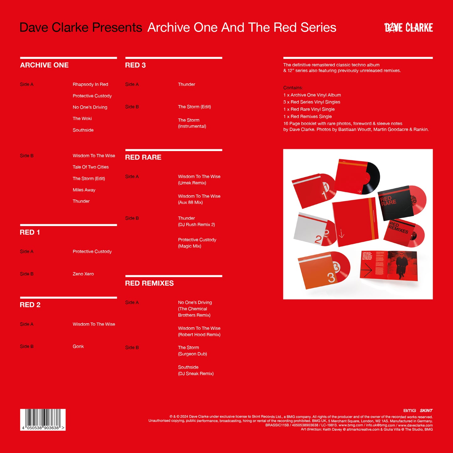 Dave Clarke - Archive One / Red Series [6LP's on Red Vinyl]