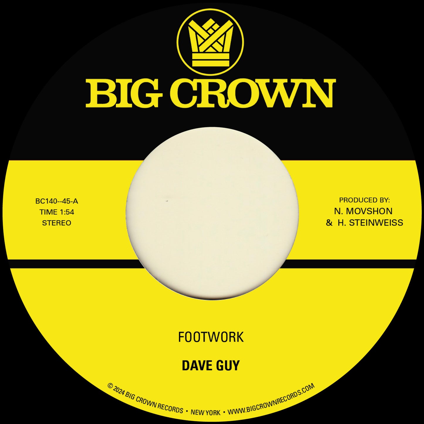 Dave Guy - Footwork b/w Morning Glory [7" Vinyl]