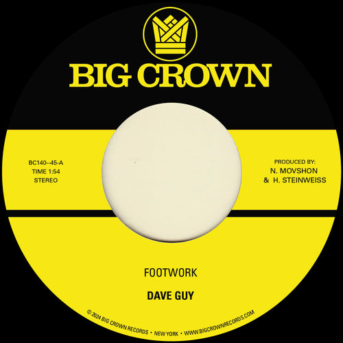 Dave Guy - Footwork b/w Morning Glory [7" Vinyl]