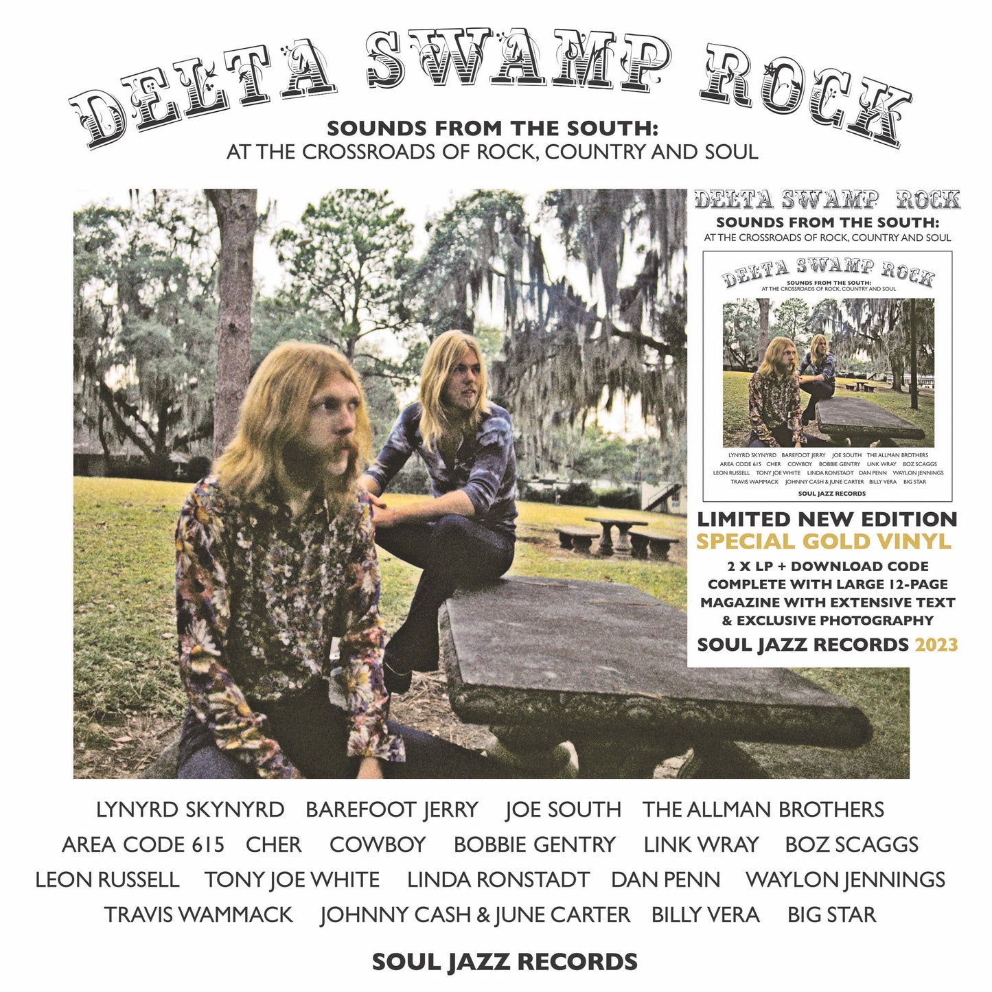 Soul Jazz Records Presents Delta Swamp Rock – Sounds From The South: At The Crossroads Of Rock, Country And Soul [2LP Gold Coloured Vinyl]