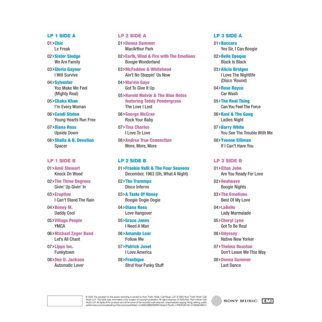 Various Artists - NOW That's What I Call An Era - Disco: 1973-1980 [3LP Blue, Violet, Pink]