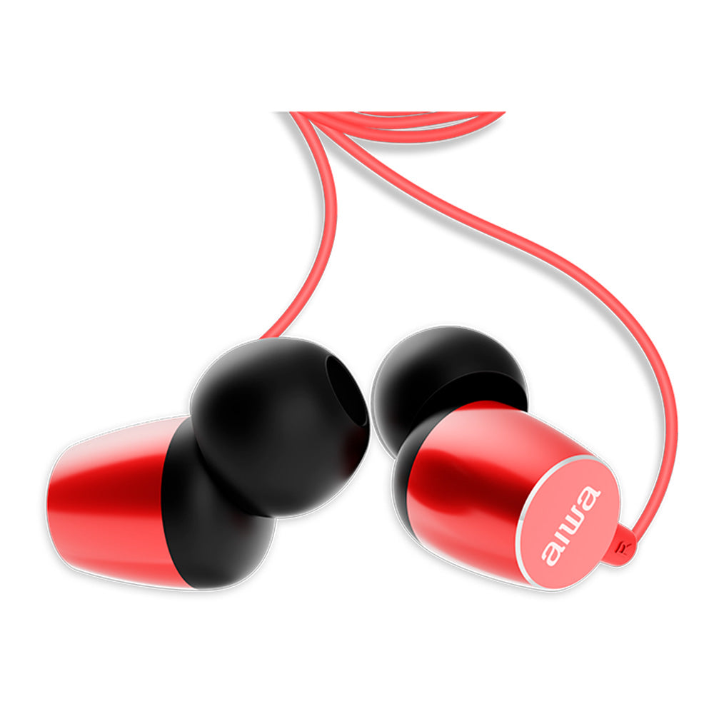 AIWA ESTM-30BK Ultra Compact Dynamic In-Earphone [Red]