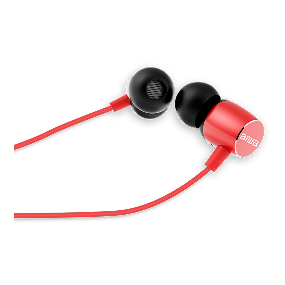 AIWA ESTM-30BK Ultra Compact Dynamic In-Earphone [Red]