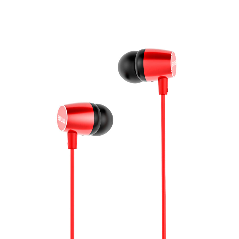 AIWA ESTM-30BK Ultra Compact Dynamic In-Earphone [Red]