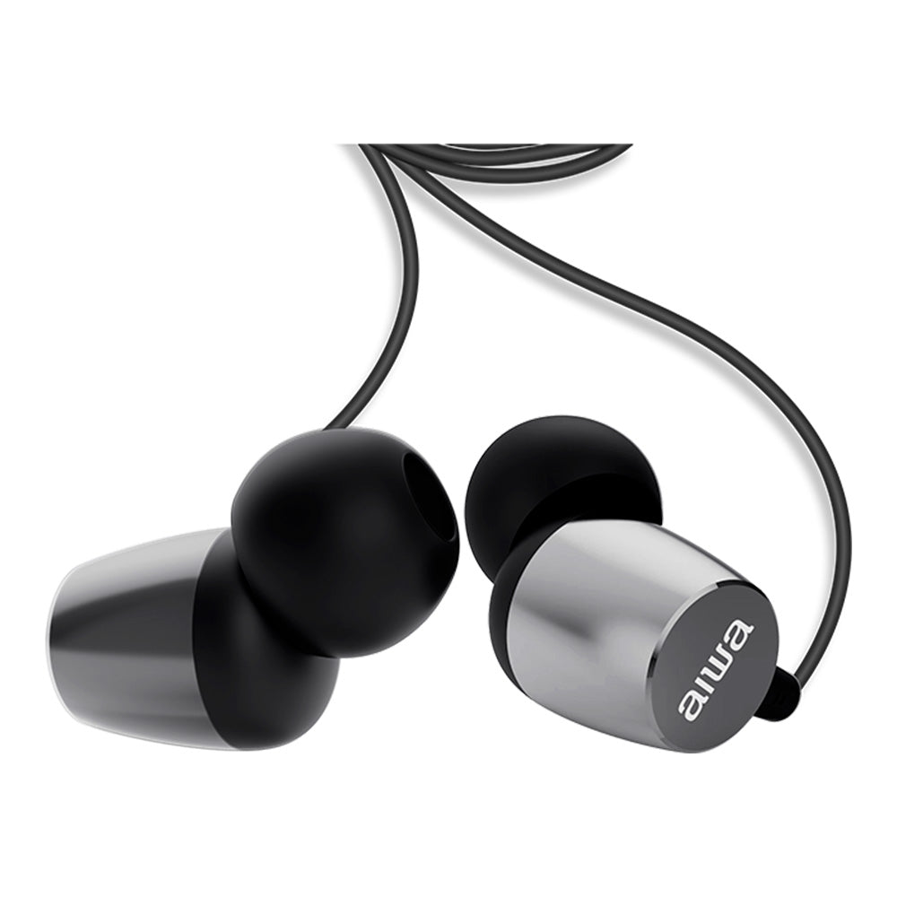 AIWA ESTM-30BK Ultra Compact Dynamic In-Earphone [Silver]