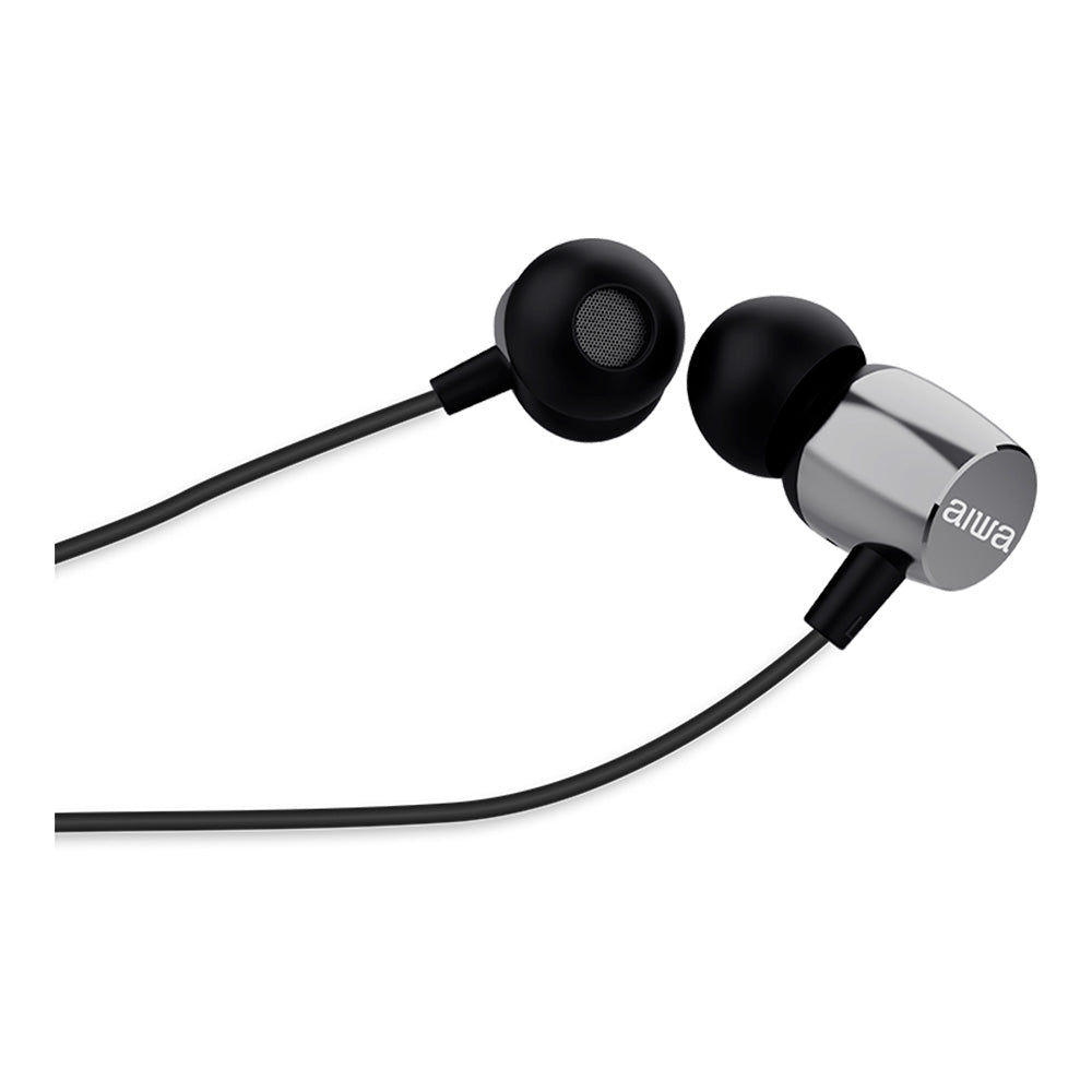 AIWA ESTM-30BK Ultra Compact Dynamic In-Earphone [Silver]