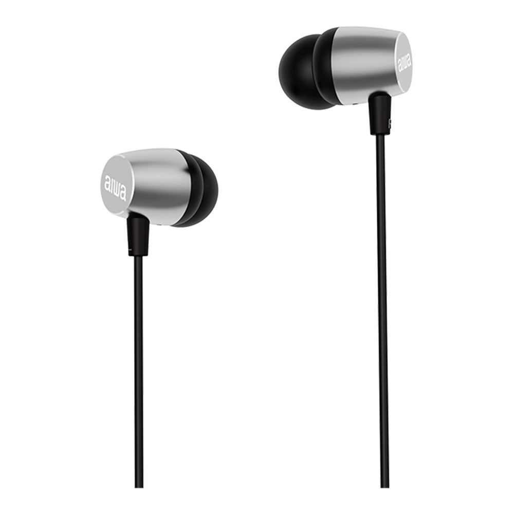 AIWA ESTM-30BK Ultra Compact Dynamic In-Earphone [Silver]