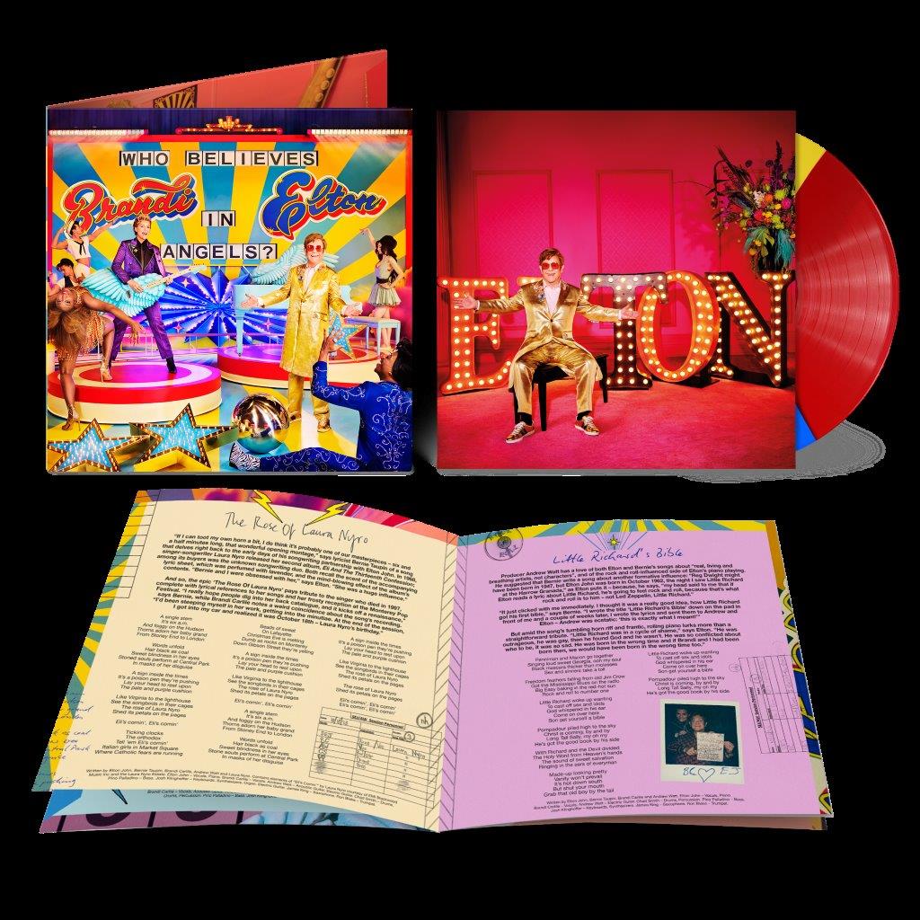 Elton John & Brandi Carlile - Who Believes In Angels? [Tri-colour Red, Yellow, Blue LP]