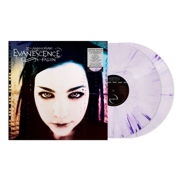 Evanescence - Fallen (20th Anniversary Edition) [180g 2LP / 2 pocket gatefold rainbow foil board w/printed inner sleeves White & Purple Marbled coloured vinyl]