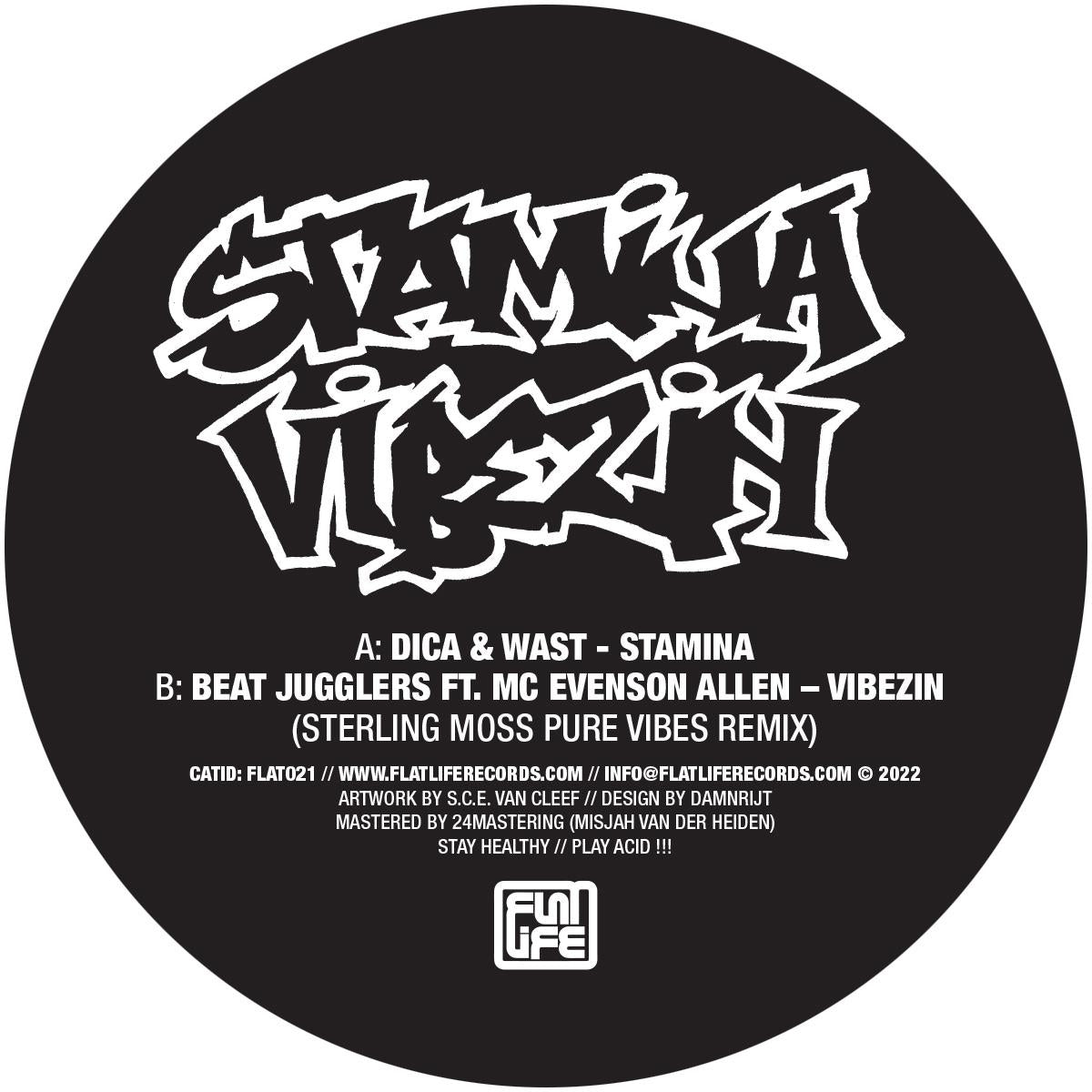Dica & Wast / Beat Jugglers - Stamina / Vibezin [black vinyl repress / generic sleeve]