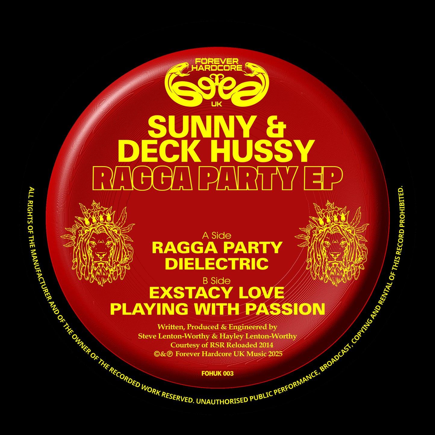 Sunny & Deck Hussy - Ragga Party EP (Chaos Color Vinyl)