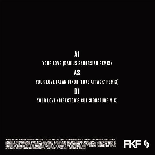 Frankie Knuckles pres Director's Cut Featuring Jamie Principle - Your Love