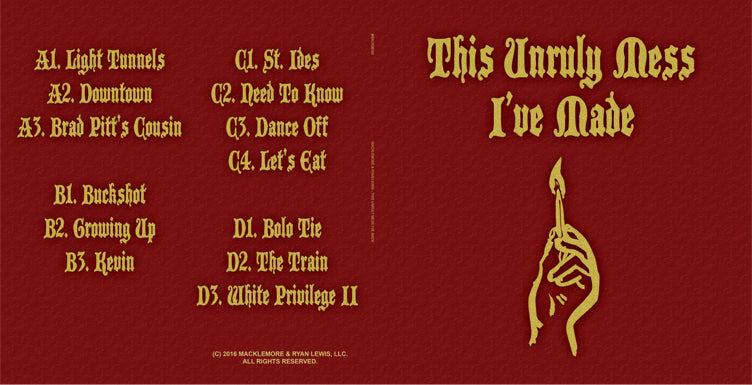 Macklemore & Ryan Lewis - This Unruly Mess I've Made [Random Coloured Vinyl 2LP]