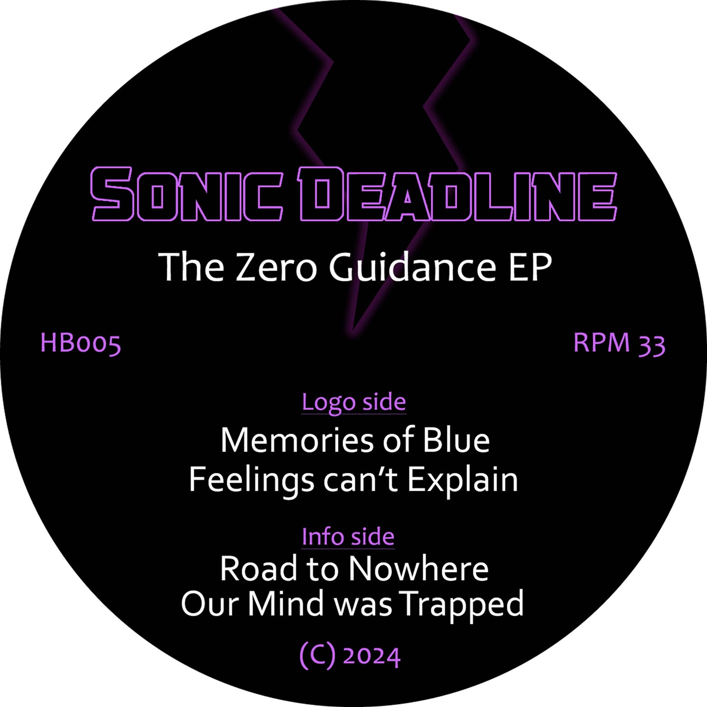 Sonic Deadline - The Zero Guidance EP (Purple Vinyl Version)
