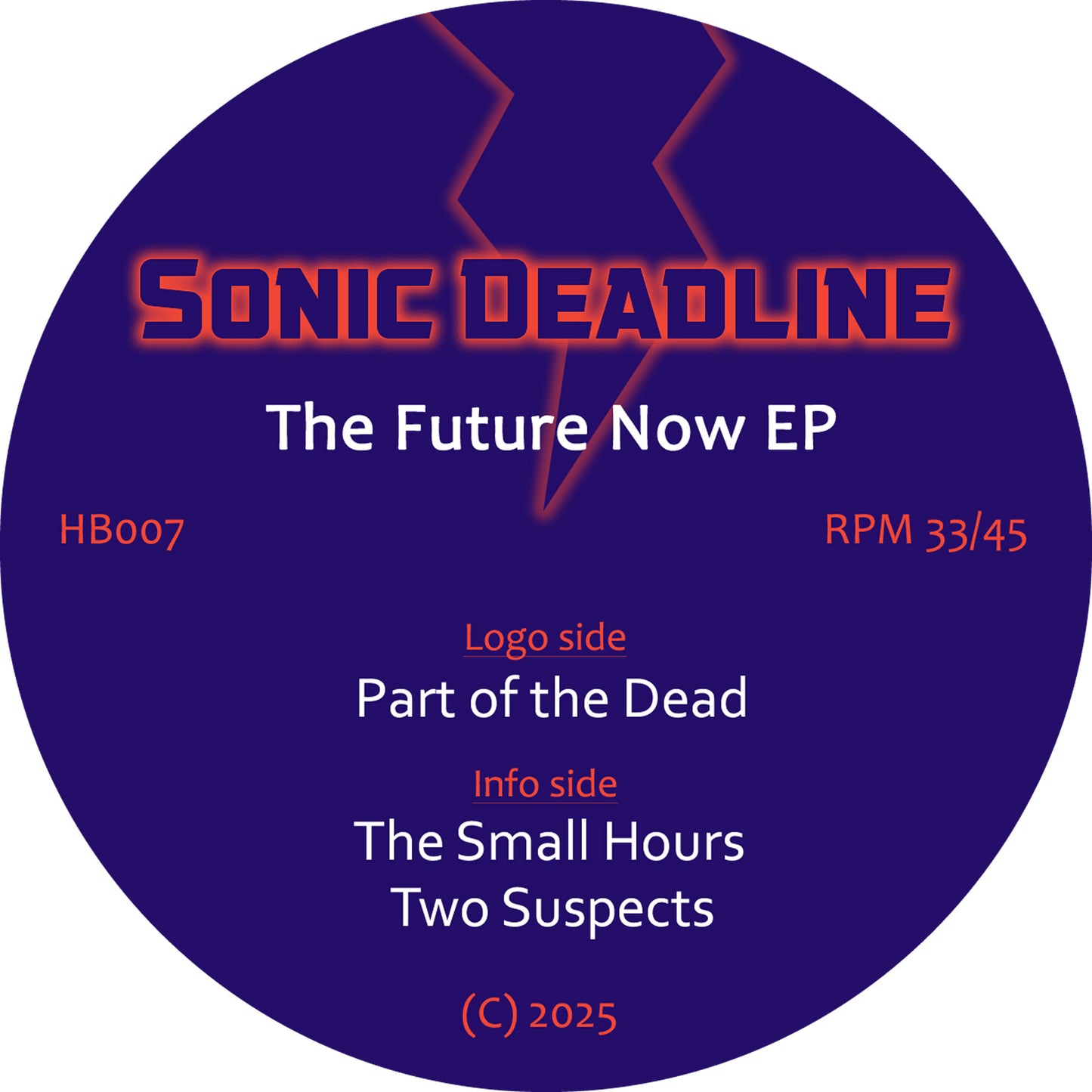 Sonic Deadline - The Future Now EP (Pink Colour Vinyl)