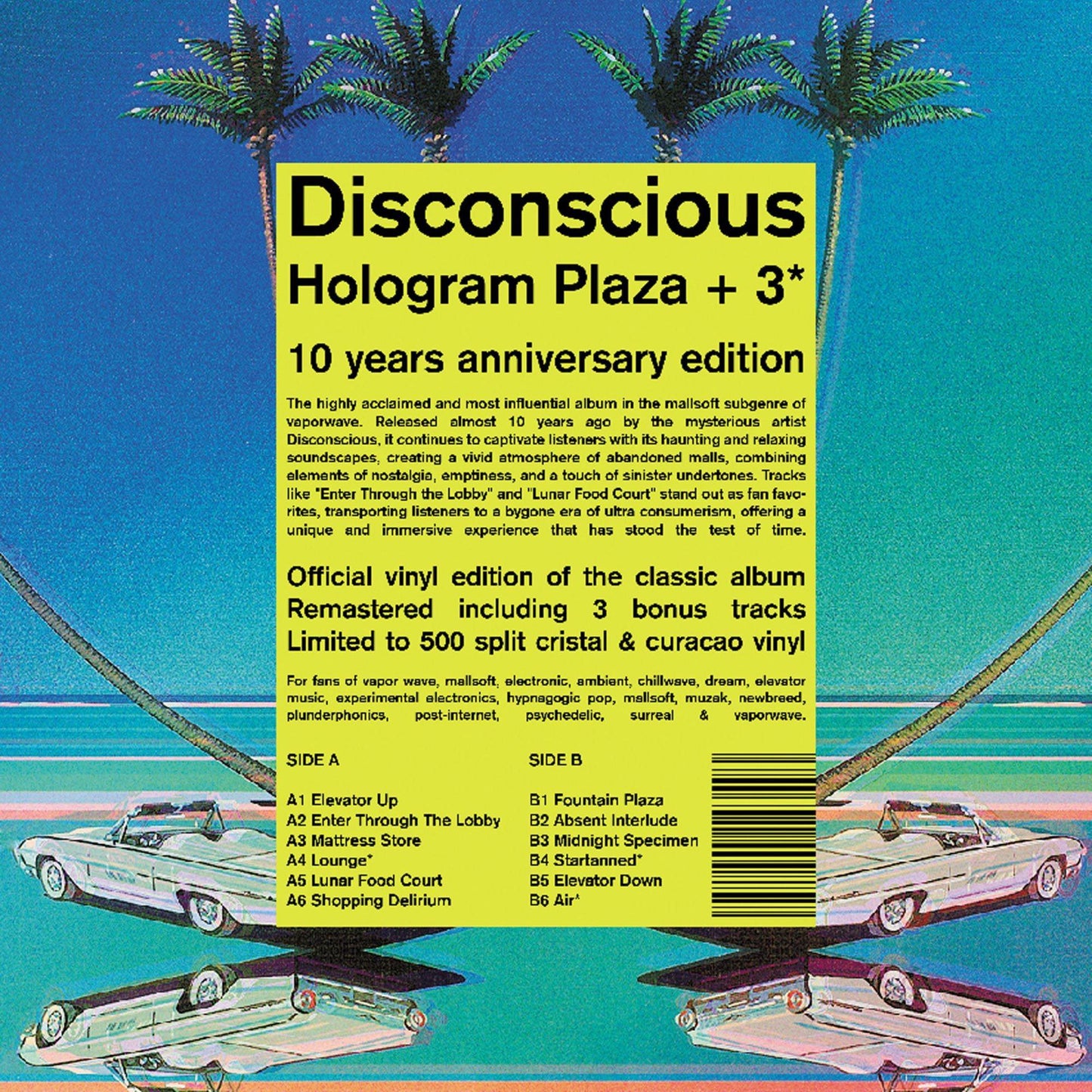 Disconscious - Hologram Plaza + 3 (10 years anniversary edition) [Split Cristal & Curacao Vinyl]