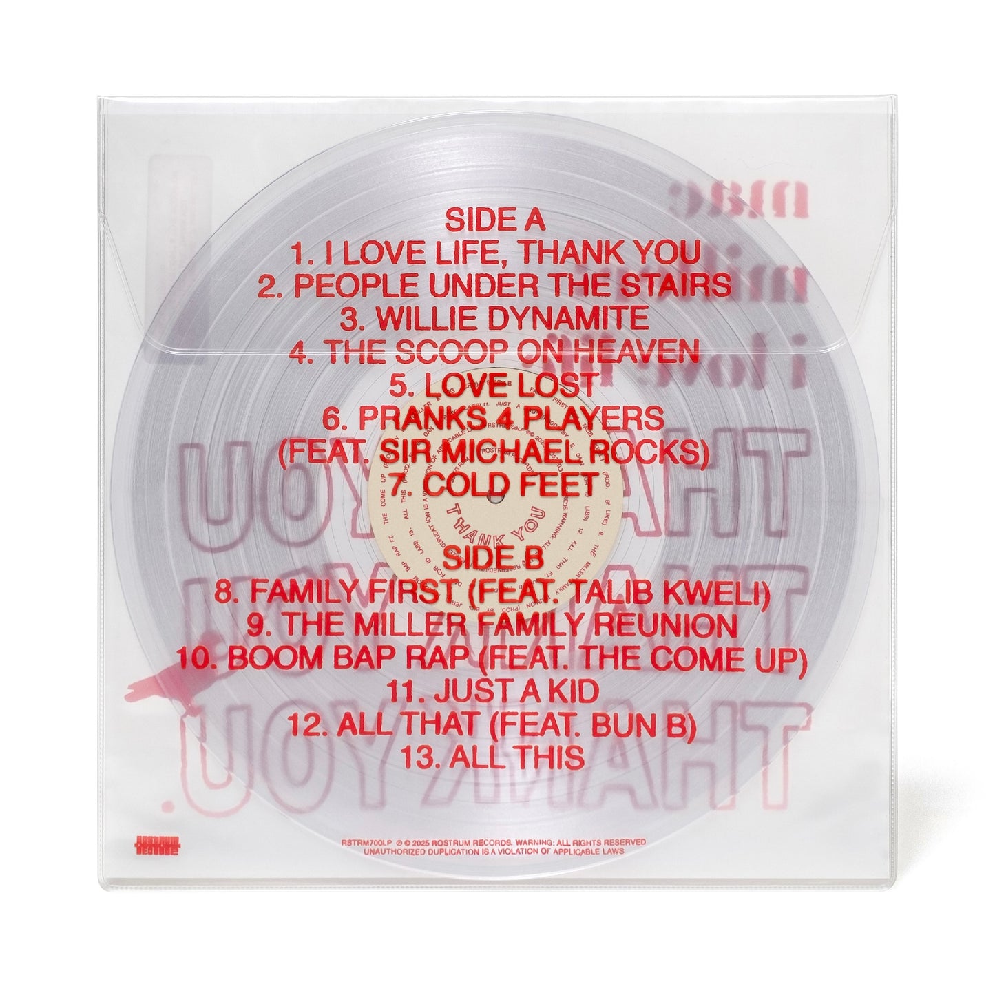 Mac Miller - I Love Life, Thank You [Clear Vinyl]