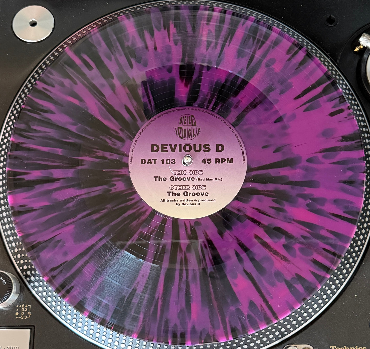 Devious D - The Groove (Black & Purple Splatter Special Vinyl)