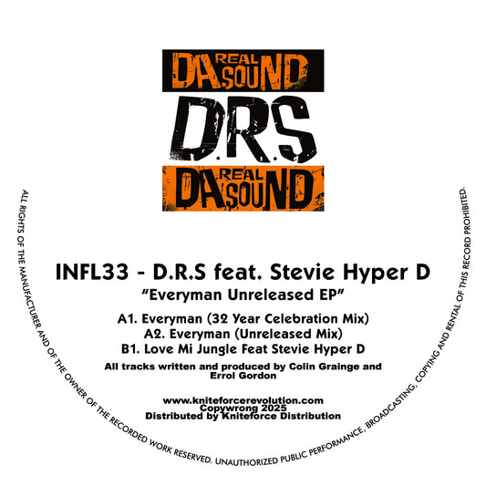 D.R.S. Featuring Stevie Hyper D - Everyman Unreleased EP (Black Vinyl Version)
