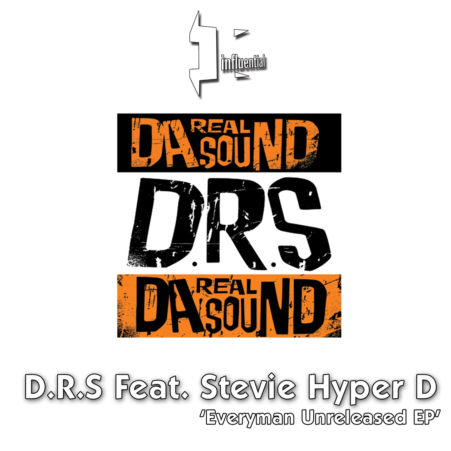 D.R.S. Featuring Stevie Hyper D - Everyman Unreleased EP (Black, White and Yellow Splatter Vinyl Version)