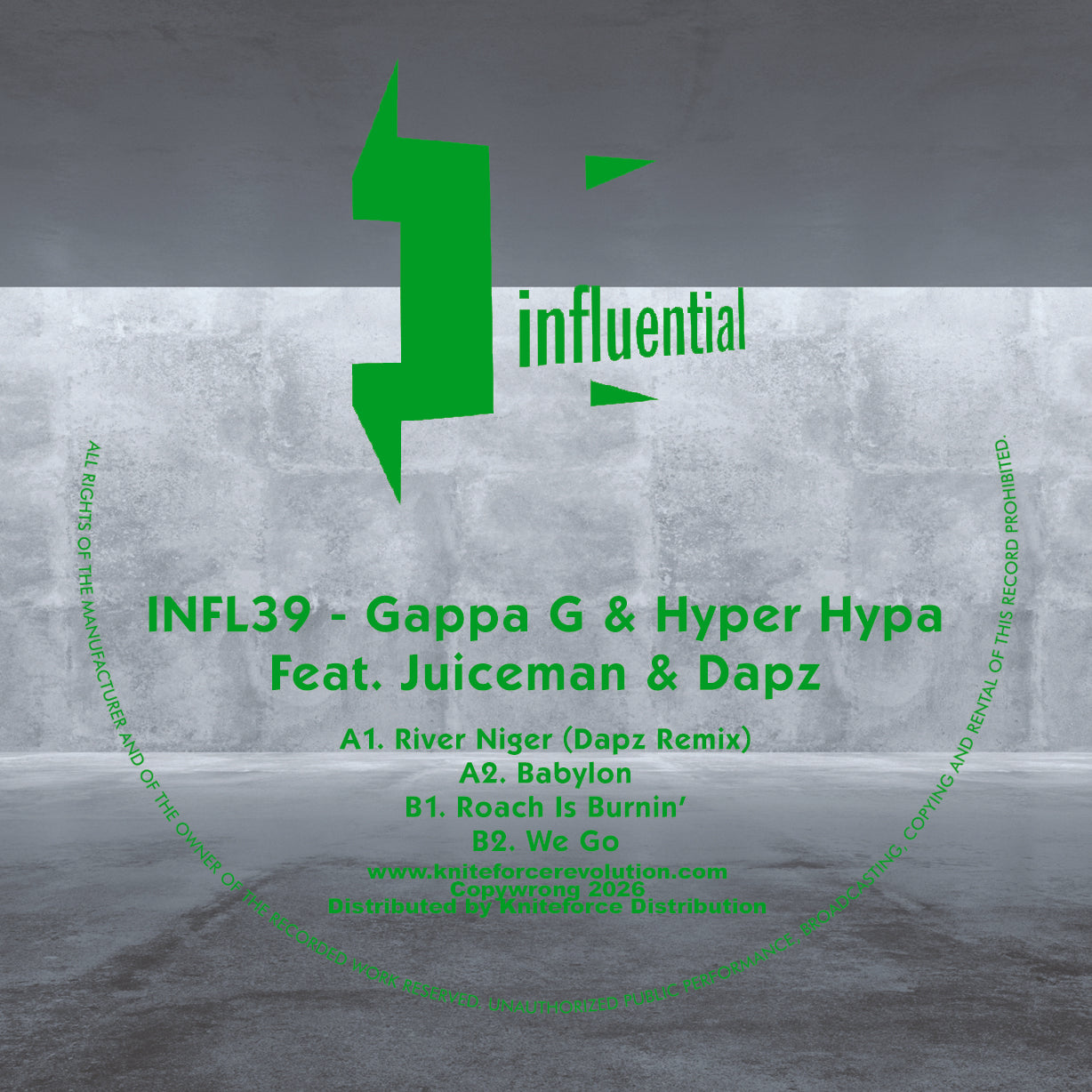 Gappa G & Hyper Hypa Featuring Juiceman & Dapz - Babylon EP (Clear Smoked And Green Stripe Version