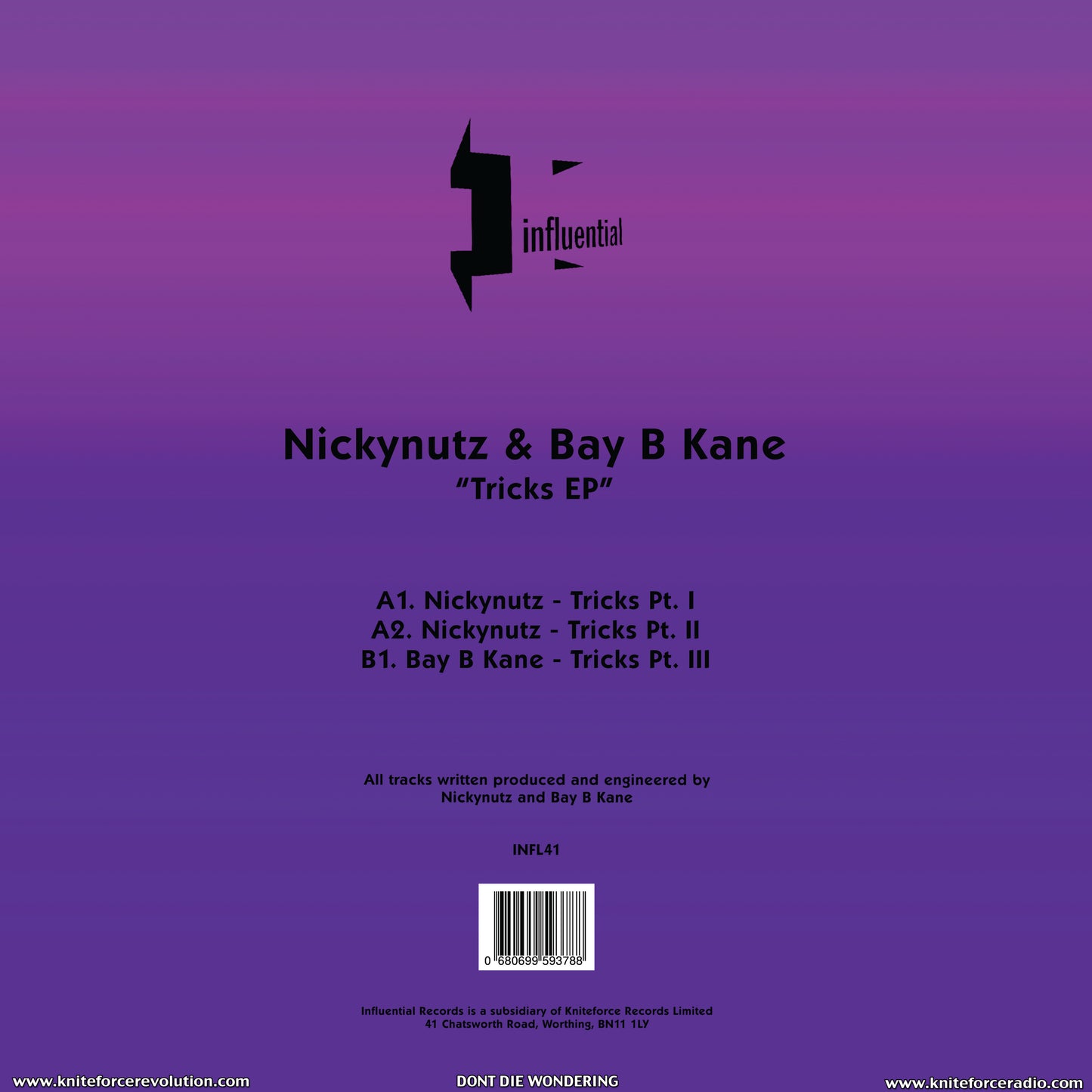 Nickynutz & Bay B Kane - Tricks EP (Limited Edition Purple and Pink Version)