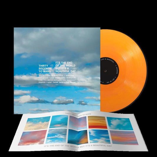 Thirty Seconds To Mars - It's The End Of The World, But It's A Beautiful Day [OPAQUE ORANGE ALT COVER + LITHO PRINT]