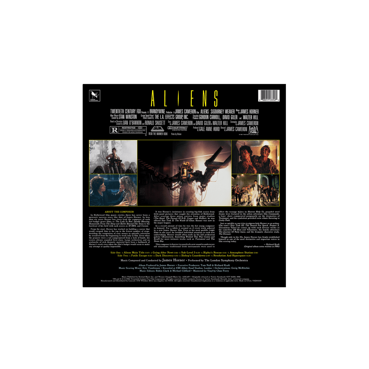 James Horner - Aliens (Original Motion Picture Soundtrack) [OPAQUE SILVER LP] (LIMITED EDITION)