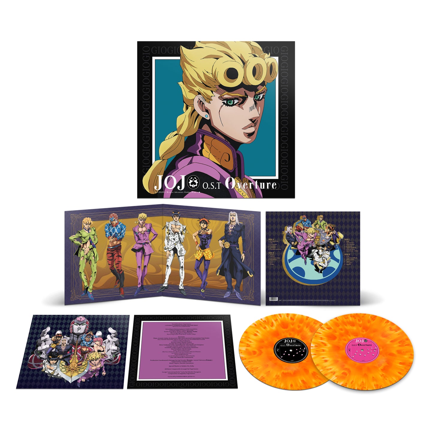 Yugo Kanno - JoJo's Bizarre Adventure: Golden Wind O.S.T. Vol. 1: Overture [2LP Coloured Vinyl]