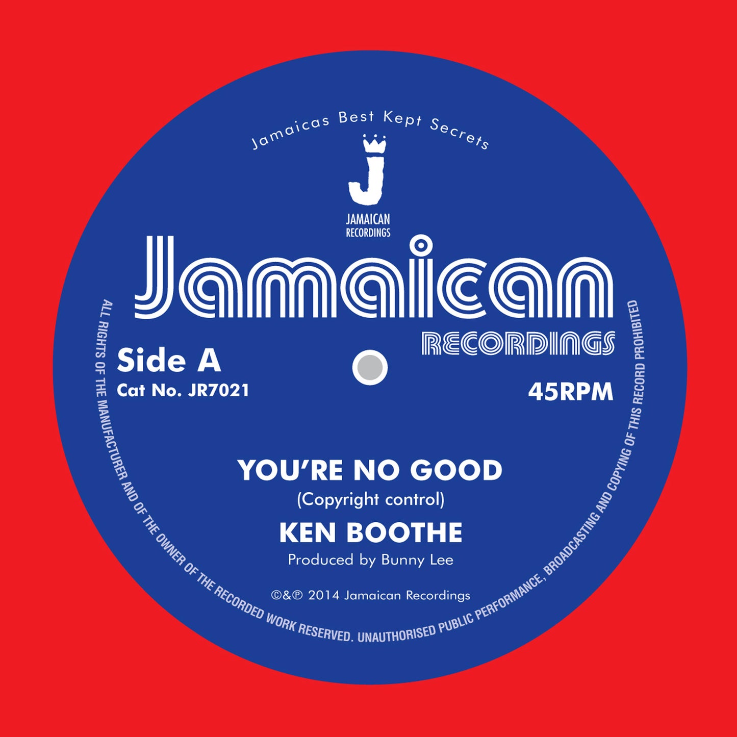 Ken Boothe - You’re No Good / Out Of Order Dub [7" Vinyl]