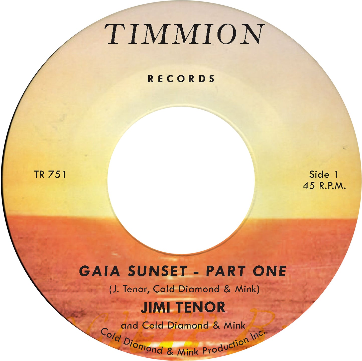 Jimi Tenor & Cold Diamond & Mink - Gaia Sunset [7" Coloured Vinyl]