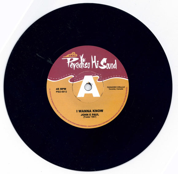 John E Paul / Micky Moonshine - I Wanna Know / Name It You Got It