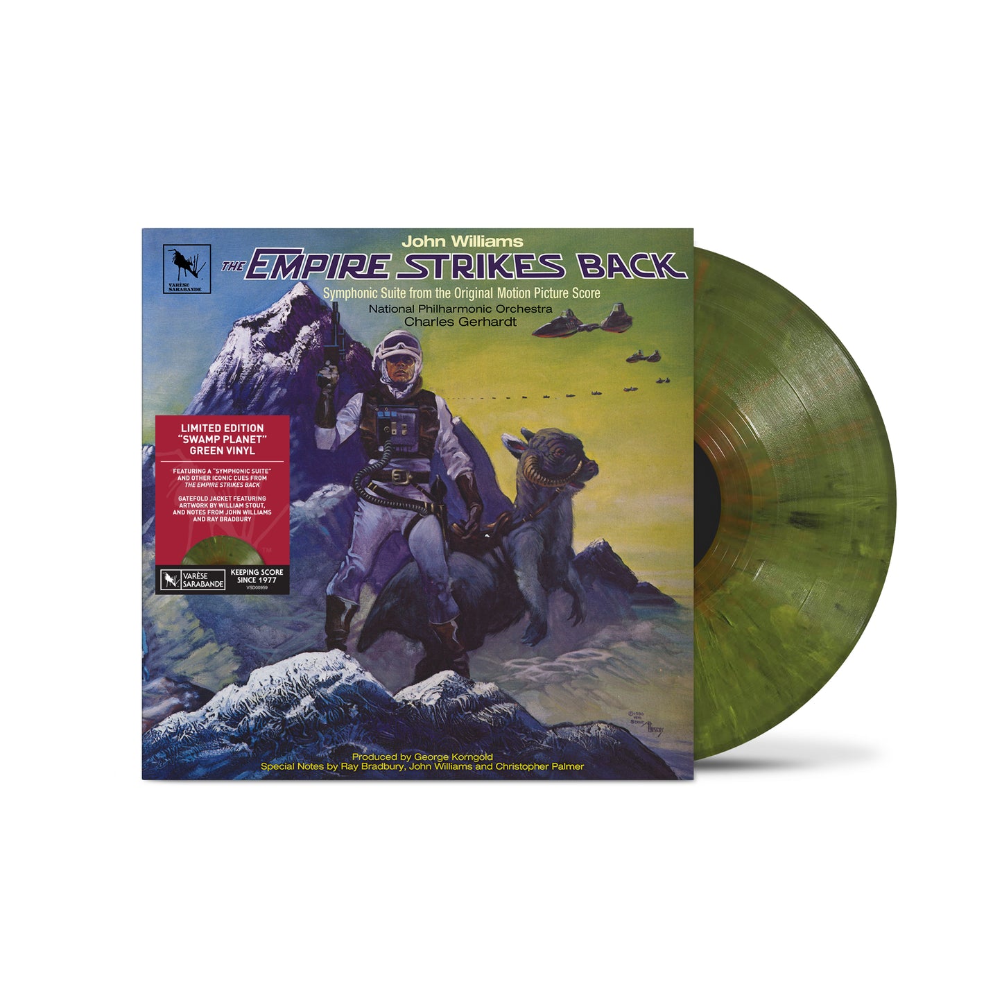 John Williams, Charles Gerhardt, The National Philharmonic Orchestra - The Empire Strikes Back [Swamp Green LP] (ONE PER PERSON)