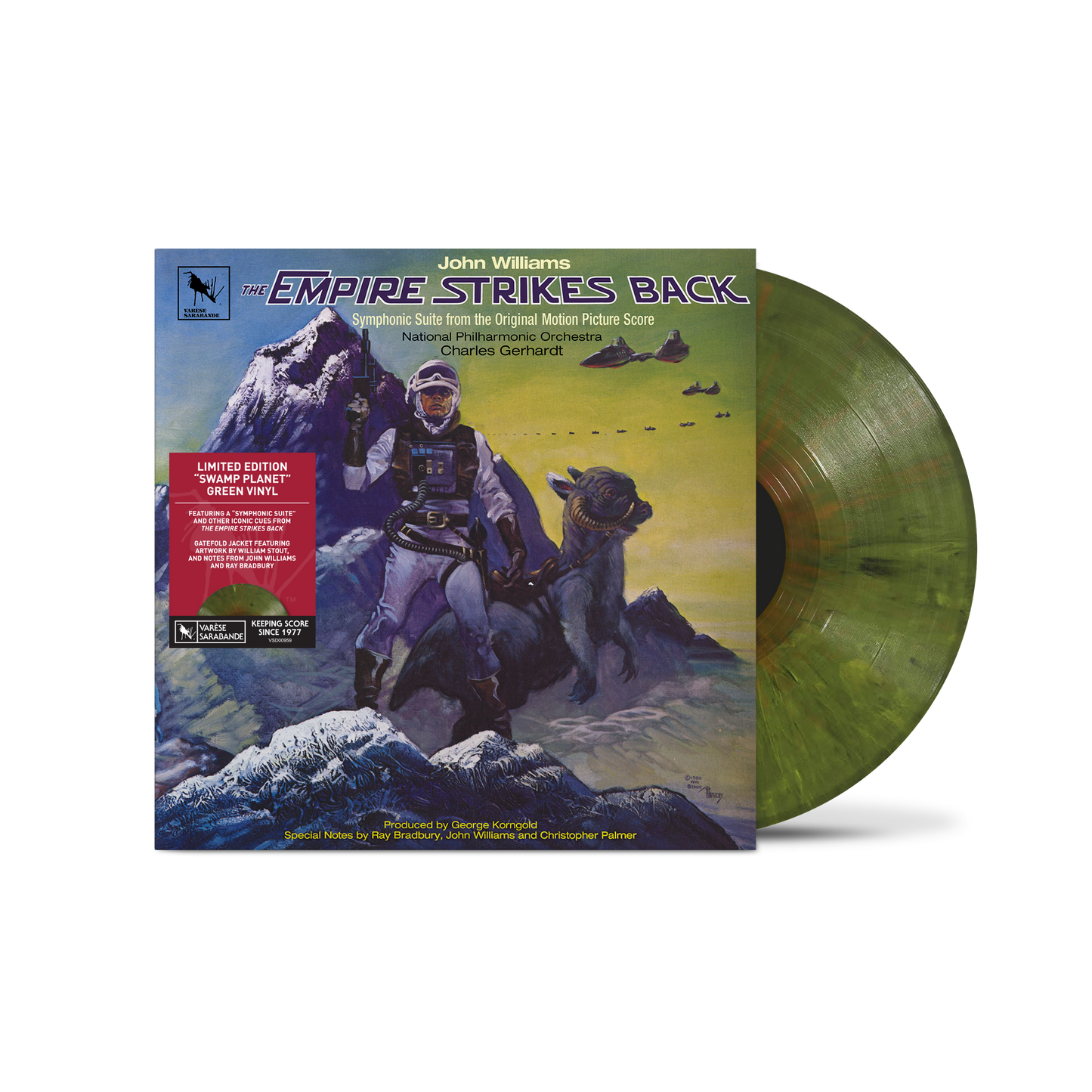 John Williams, Charles Gerhardt, The National Philharmonic Orchestra - The Empire Strikes Back [Swamp Green LP] (ONE PER PERSON)